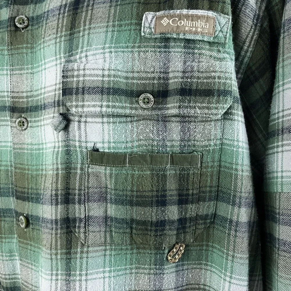Columbia PHG Ventilated Hunting Shirt Men's Size XXL Hiking Green Long Sleeve‎